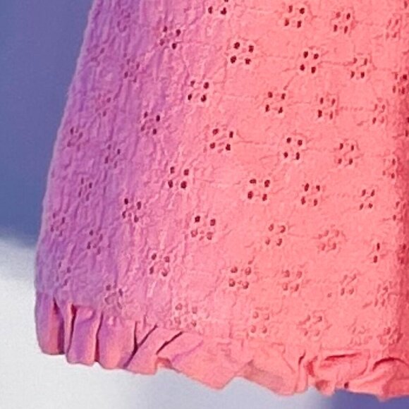 Susan Graver SZ 2X Pink Eyelet Embroidered Jacket Feminine Coquette Cottage - Picture 5 of 9